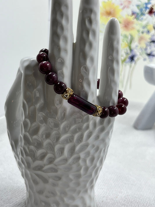 Natural Red Garnet Bracelet